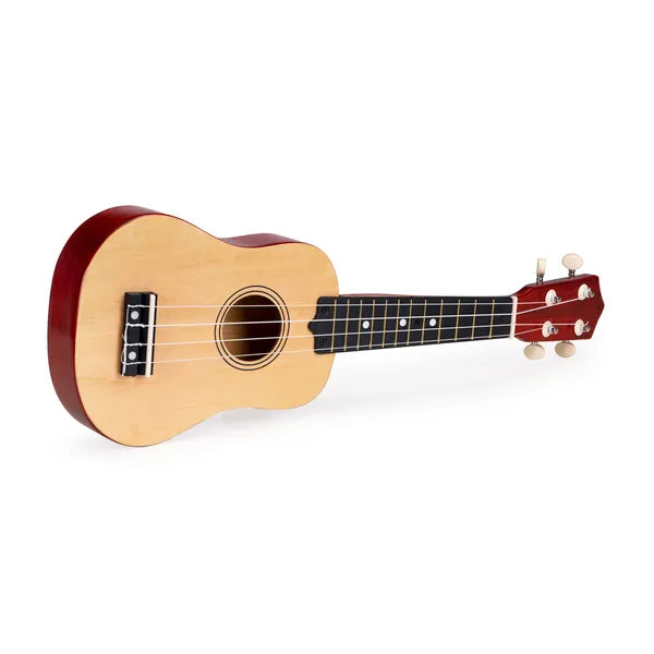 Fa gyerek ukulele, 4 nylon húr, hangolható, pengetővel, 52 cm