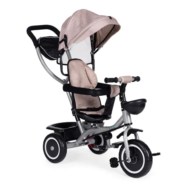 Ecotoys 2in1 tricikli babakocsi, bézs, forgatható ülés