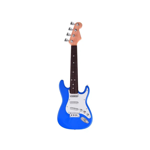 Elektromos gyerekjáték gitár rock hangzással, 44 cm, pánttal, AA elemes