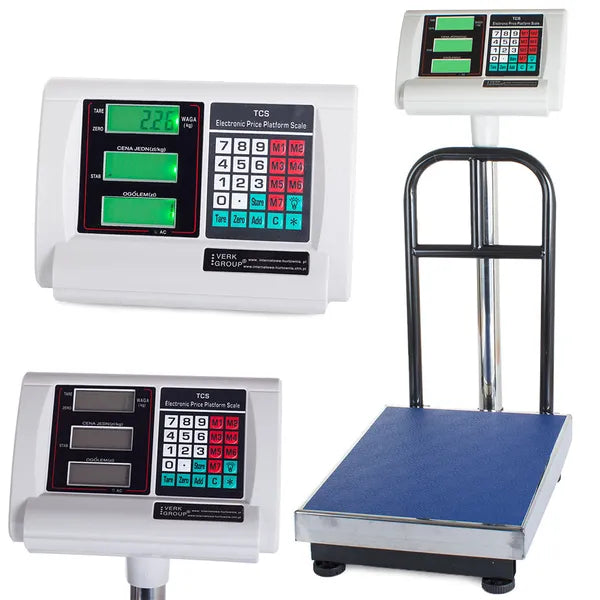 100 kg-ig mérő, 20 g pontosságú elektronikus platform mérleg LCD-vel