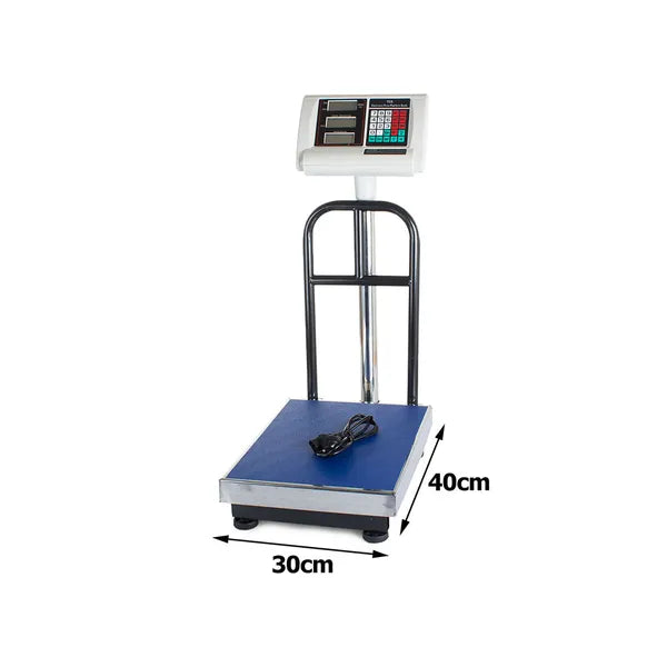 100 kg-ig mérő, 20 g pontosságú elektronikus platform mérleg LCD-vel