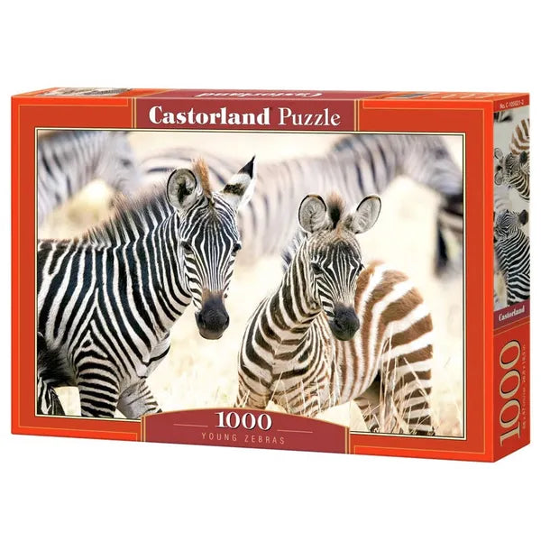 1000 darabos puzzle 68x47 cm – fiatal zebrák motívum