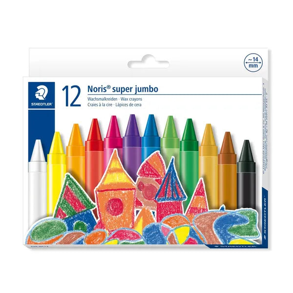Staedtler 12 darabos jumbo zsírkrétakészlet, 14 mm, törésálló, gyerekeknek