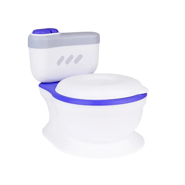 Interaktív gyerek bili WC-hanggal, dallamokkal, törlőkendő-tartóval