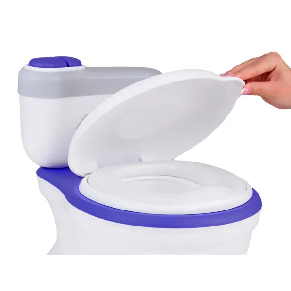 Interaktív gyerek bili WC-hanggal, dallamokkal, törlőkendő-tartóval