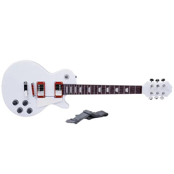 Gyerek elektromos játék gitár pánttal, fekete, 69 cm