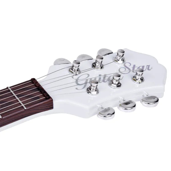 Gyerek elektromos játék gitár pánttal, fekete, 69 cm
