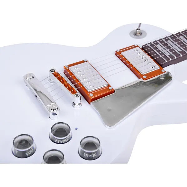 Gyerek elektromos játék gitár pánttal, fekete, 69 cm