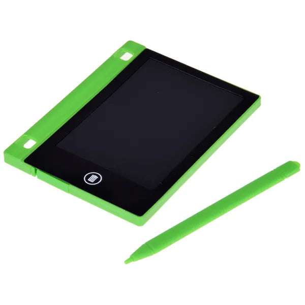 Mini LCD rajztábla gyerekeknek, stylus tollal, 11,5×9 cm, CR1220 elemmel