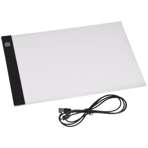 LED megvilágítású A4 rajztábla gyerekeknek, 3 fényerő, USB