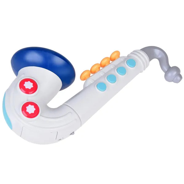 Interaktív gyerek szaxofon, 31 cm, fény-hang, 3 mód, elemes