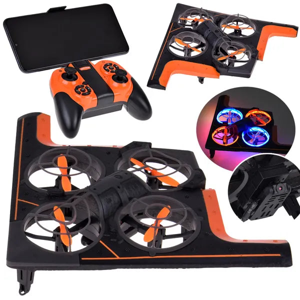 Mini távirányítós quadcopter drón HD kamerával, LED világítással