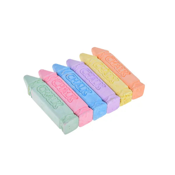 Jumbo színes aszfaltkréta készlet, 6 db, 10×2 cm