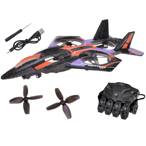 Távirányítós harci drón joystick vezérléssel, 39 cm, LED fényekkel