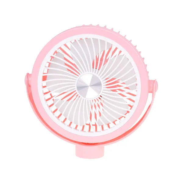 Halk USB asztali ventilátor 360° forgatással, 3 fokozat, rózsaszín