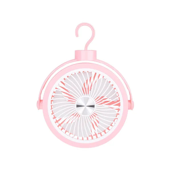 Halk USB asztali ventilátor 360° forgatással, 3 fokozat, rózsaszín