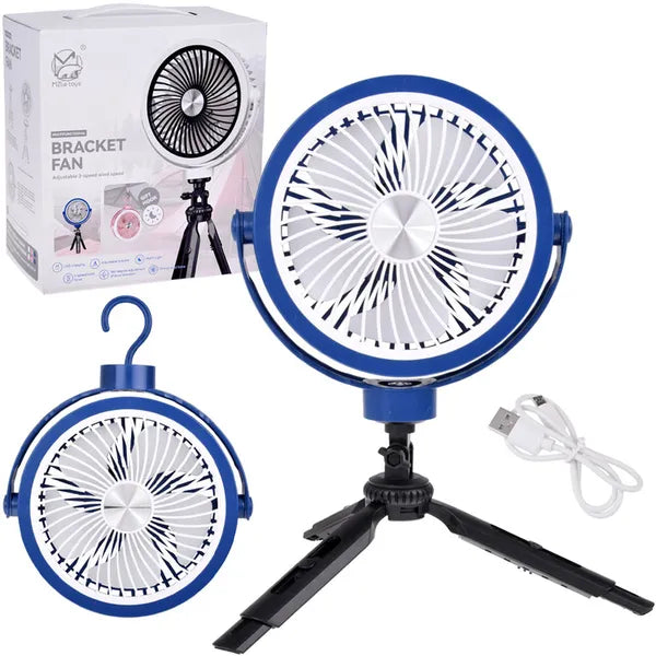 Halk mini USB asztali ventilátor, 360° forgatható fej, 3 seb., fehér