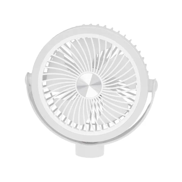Halk mini USB asztali ventilátor 3 sebességgel, 360°-ban forgatható, fehér