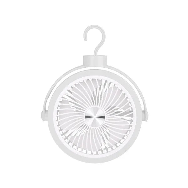 Halk mini USB asztali ventilátor 3 sebességgel, 360°-ban forgatható, fehér