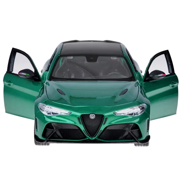 Alfa Romeo Giulia GTAm Quadrifoglio 1:18 zöld modellautó nyitható elemekkel