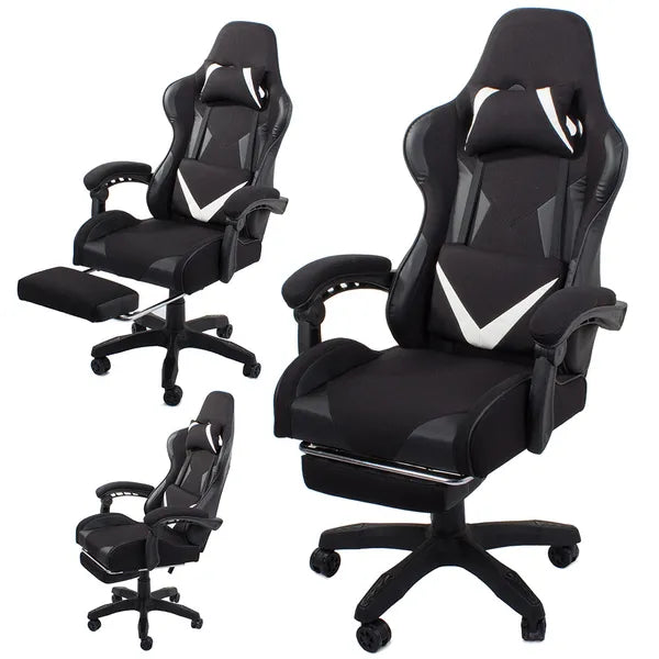 Ergonomikus Bubble gamer forgószék, fekete, állítható háttámla