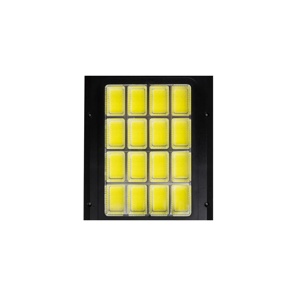 Izoxis 240 LED napelemes lámpa távirányítóval, hideg fehér, fekete, 27 x 14,5 x 2,5 cm