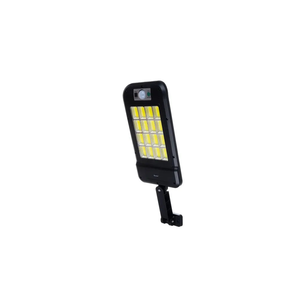 Izoxis 240 LED napelemes lámpa távirányítóval, hideg fehér, fekete, 27 x 14,5 x 2,5 cm