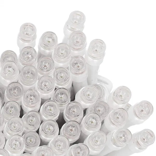 120 LED hideg fehér fényfüzér, 9 m, elemes, IP44, 8 program, távirányító