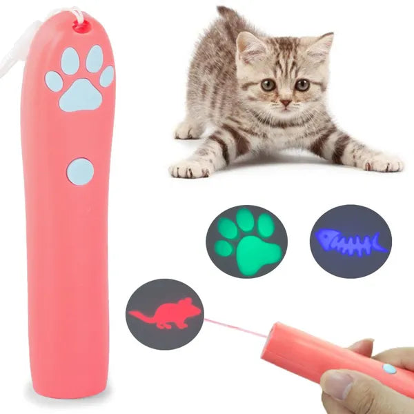 Macskajáték lézerpointer 3 LR44 elemmel, több fényforma, 11,5 cm