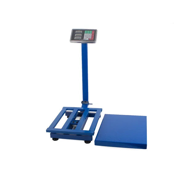 100 kg-os árazós platformmérleg LCD kijelzővel, akkumulátoros