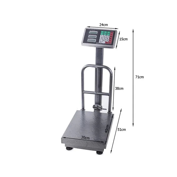 Elektronikus platformmérleg 100 kg-ig, háttérvilágított LCD kijelző