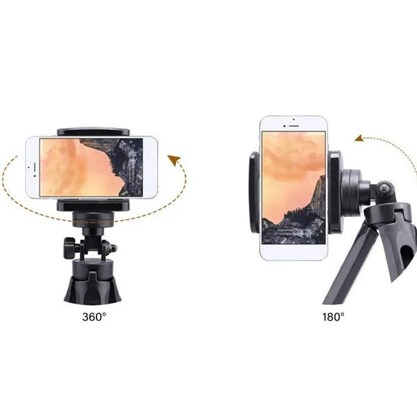 Állítható asztali telefon tripod, 10–15 cm, 360° fej, 1/4” menet