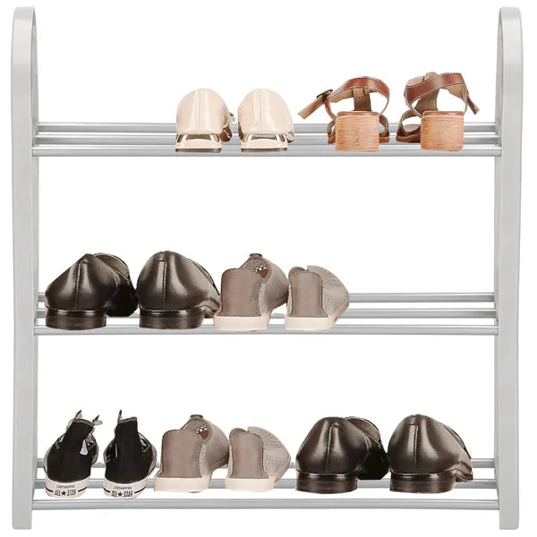 Springos 3 polcos cipőtároló állvány szürke 49x19x47,5 cm 15 kg