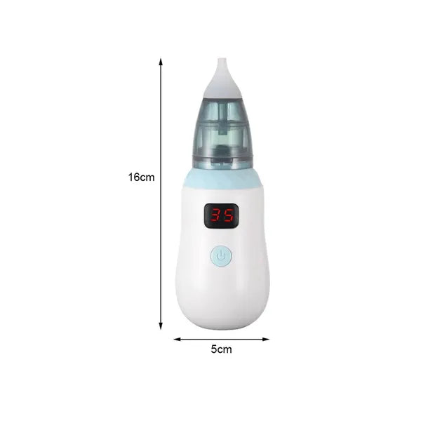 Elektromos orrszívó babáknak, 5 szívóerő, LCD, USB, 3 szilikon fej