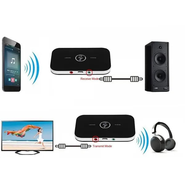 Bluetooth 2-in-1 audio adapter, adó-vevő, AUX 3,5 mm, 10 m hatótáv