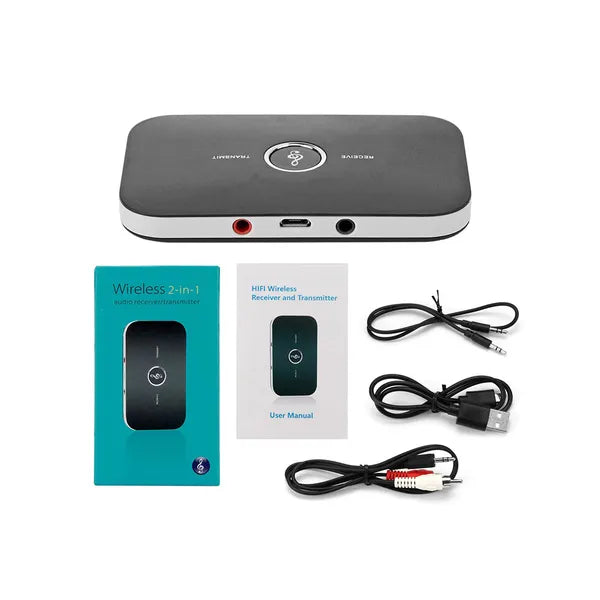 Bluetooth 2-in-1 audio adapter, adó-vevő, AUX 3,5 mm, 10 m hatótáv