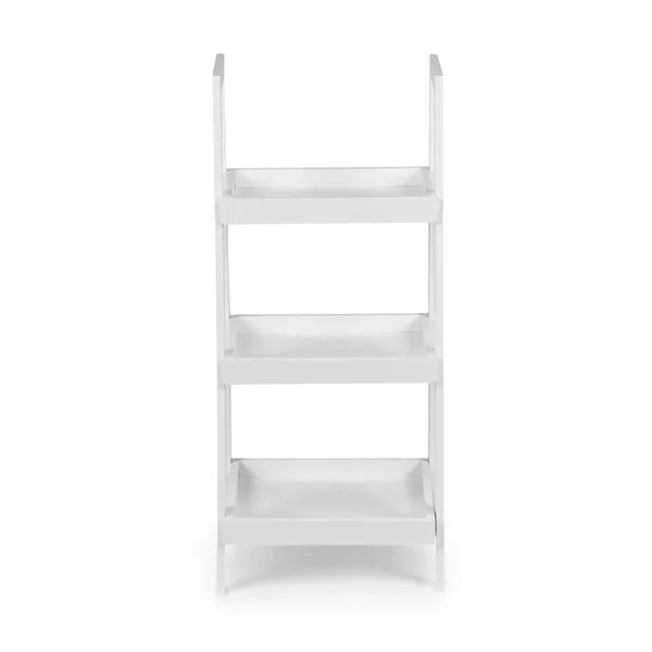 ModernHome fehér éjjeliszekrény könyvespolc 3 polccal, MDF, 78×34,5×31 cm