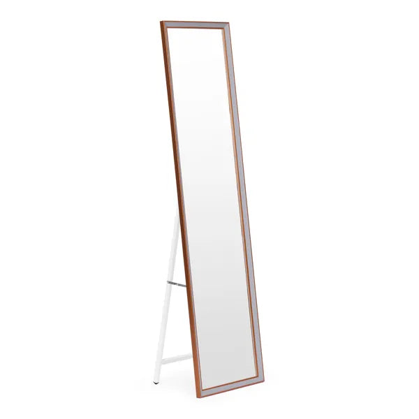 Álló tükör 148 cm, alumínium keret, összecsukható, réz–szürke