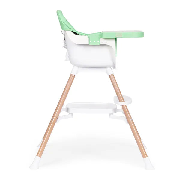 Ecotoys 2 az 1-ben etetőszék, zöld, 6-36 hó, fém láb, 20 kg teherbírás