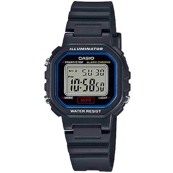 Casio LA-20WH-1C gyerek digitális karóra, fekete, WR30, LED dobozzal