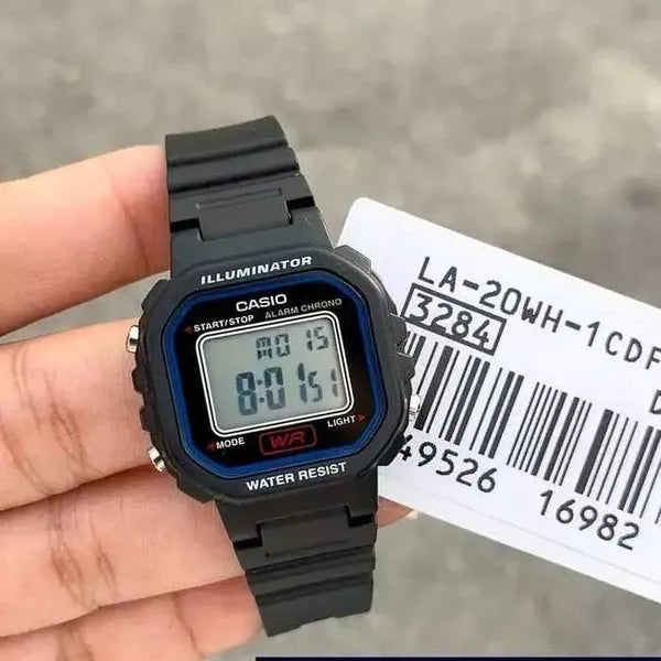Casio LA-20WH-1C gyerek digitális karóra, fekete, WR30, LED dobozzal