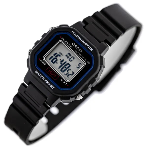 Casio LA-20WH-1C gyerek digitális karóra, fekete, WR30, LED dobozzal