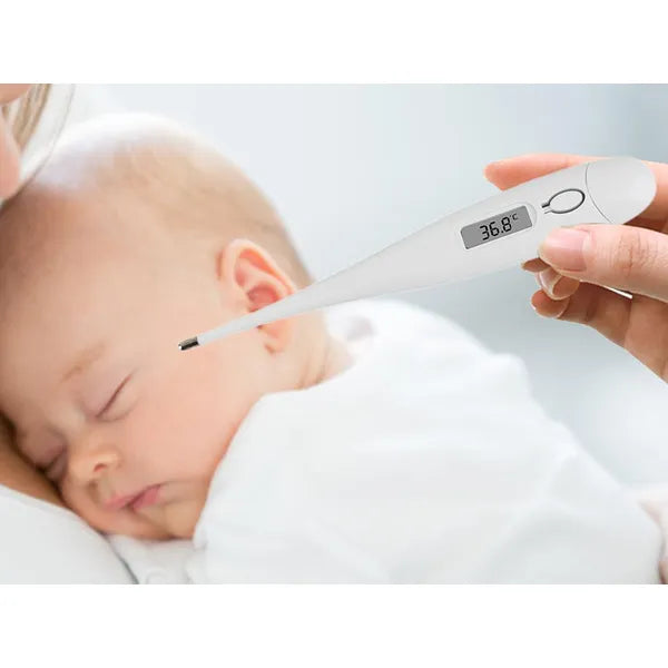 Digitális baba lázmérő LCD kijelzővel, gyors mérés, memória, CE