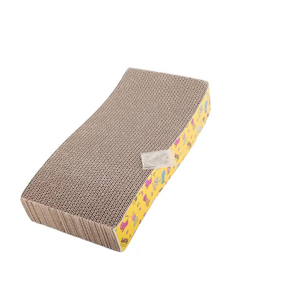 Hullámos karton macskakaparó macskamentával, 42,5×7×9 cm