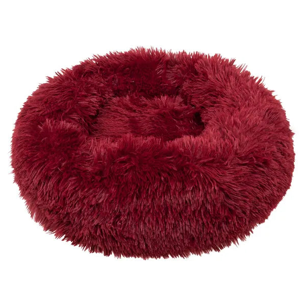 Kör alakú, piros kisállat fekhely 40 cm (XXS, csúszásgátlós alj)