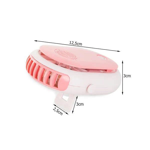 Hordozható nyakba akasztható aromaterápiás ventilátor, USB-s, 2000 mAh