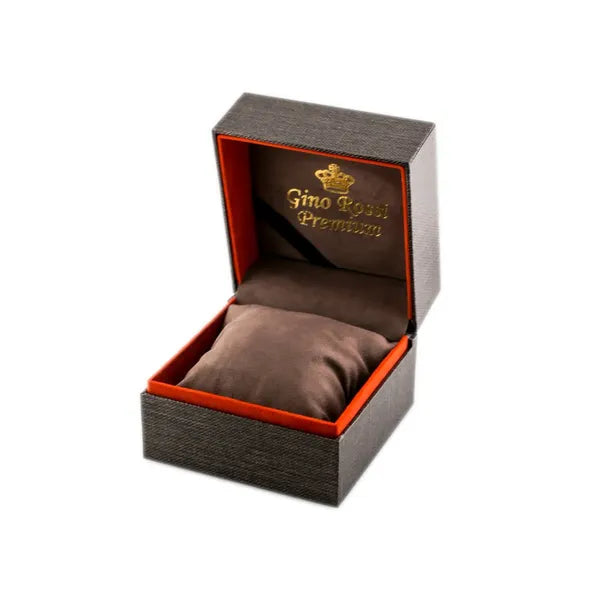 G. Rossi prémium barna óradoboz velúr béléssel 112×112×86 mm