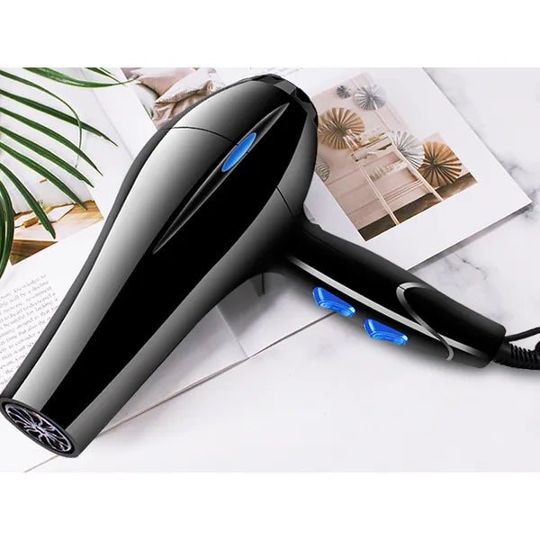 Ionizációs hajszárító diffúzorral, 1200 W, 3 hőfok, fekete