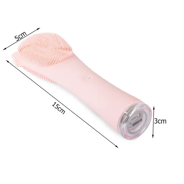 Szónikus arcszín-tisztító és masszírozó kefe, szilikon, USB, 5 mód, IPX7