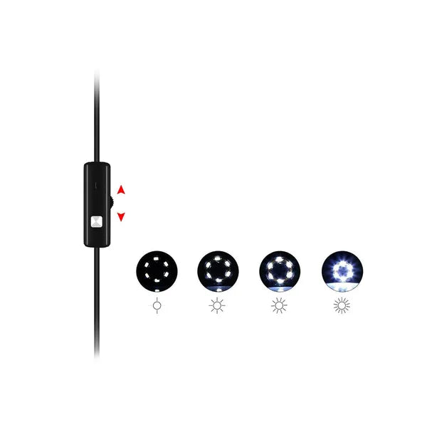 USB-endoszkóp vizsgáló kamera, 5 m kábel, 5.5 mm, 6 LED, Android/PC